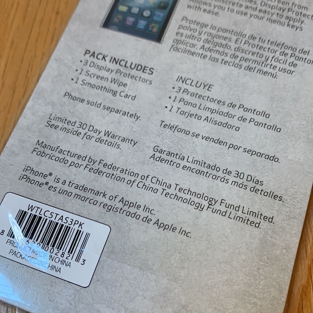 Verizon Display Protector 3- pack for iPhone5 - Picture 5 of 5